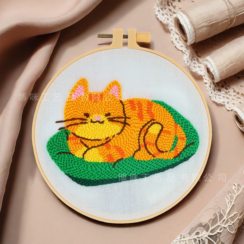 Nuevo paquete de material DIY completo de flores hechas a mano serie de bordado de animales