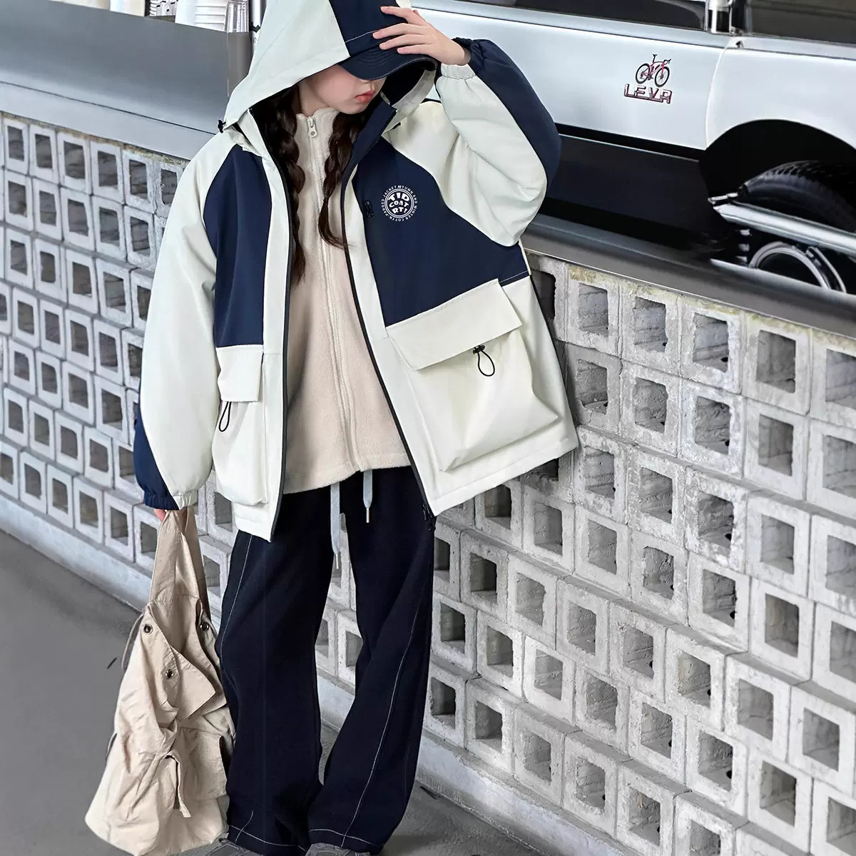 女童冲锋衣三合一可拆卸秋冬2025新款大童女孩防风衣儿童冬季外套