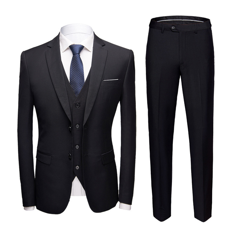 Small Suit Men's Korean Style Casual Suit Two-Piece Youth Fashion One Button Business Groom Suit Best Man Suit