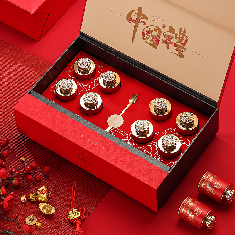 红茶小罐茶礼盒空盒岩茶肉桂大红袍白茶高档茶叶包装盒空礼盒批发