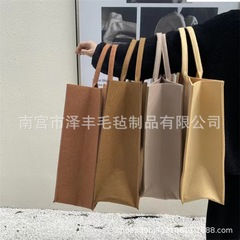 フェルトハンドバッグ潮牌大容量トートバッグ通勤ショッピング広告ギフトバッグにロゴを付けることができます。