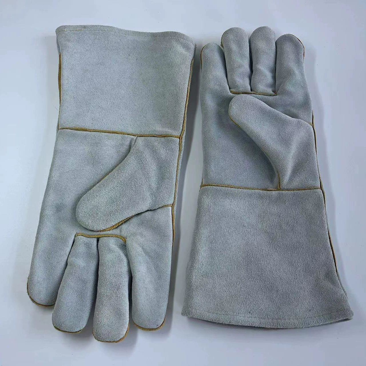 Сварочные перчатки из воловьей кожи, износостойкие, брызгозащищенные и противоожоговые перчатки по охране труда, специальные защитные перчатки для сварщиков, прямые продажи с завода.