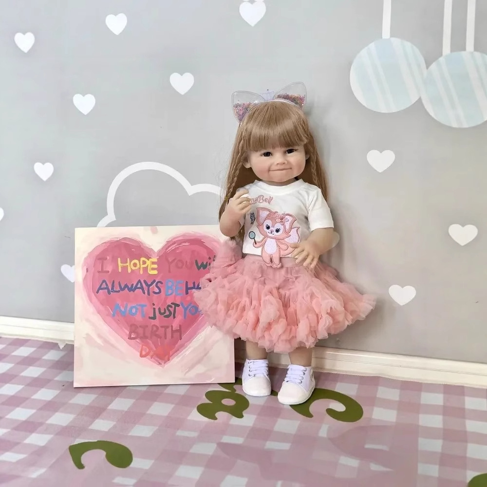 55cm Simulated Reborn Doll Soft Vinyl Reborn Doll Children's Princess Barbie Toy Gift