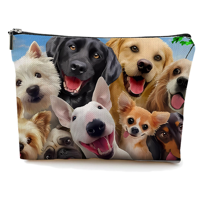 Amazon mascota transfronteriza gato y perro impresión doble cara bolsa de lavado de viaje bolsa de almacenamiento de gran capacidad adorable