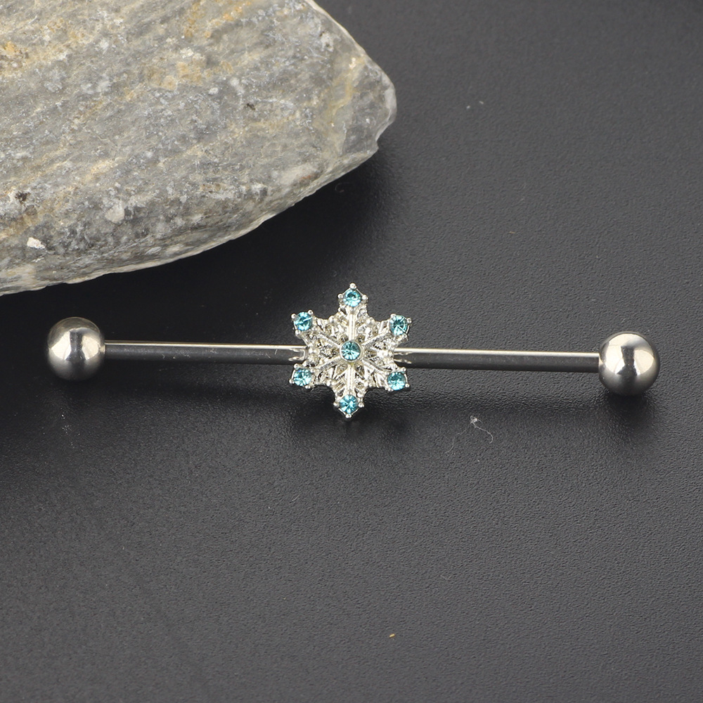 Industrial Barbell Ear Stud 316L Surgical Steel Body Piercing Jewelry Long Rod Cartilage detail image 7