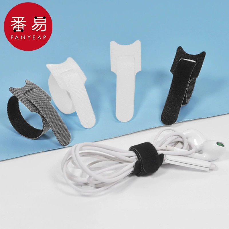 Storage system, cable ties with velcro, headphones, charging cable