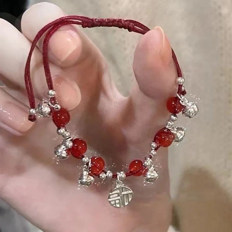 福气满满!新中式平安扣编织手链女小众高级感本命年手绳情侣手饰|undefined