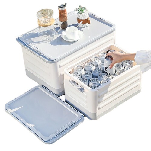 Outdoor camping equipment storage box foldable travel picnic storage box trunk multi-functional storage