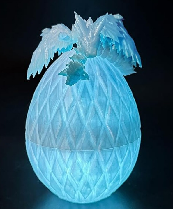 벽돌 용 알 날아다니는 용 날개 포함 야광 파란색 13cm 계란 + 22.5cm 날아다니는 용