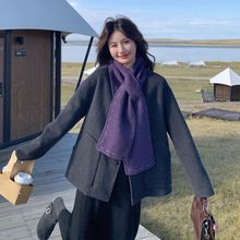 毛呢外套女秋冬季新款女装法式高级感小个子洋气双面羊绒大衣