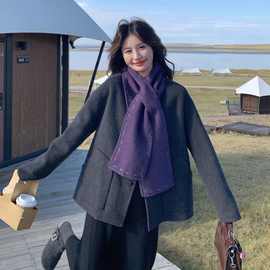 毛呢外套女秋冬季新款女装法式高级感小个子洋气双面羊绒大衣