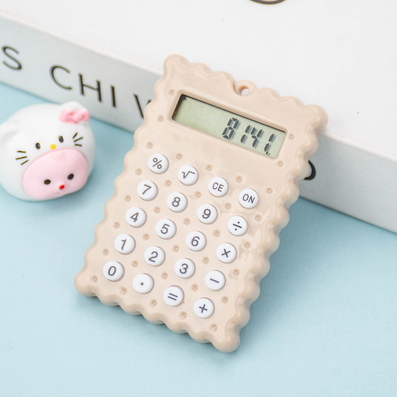 学生ミニペンダント電卓超薄型ポータブルビスケットキャンディーカラーのコンピュータかわいい小型電卓卸売|undefined