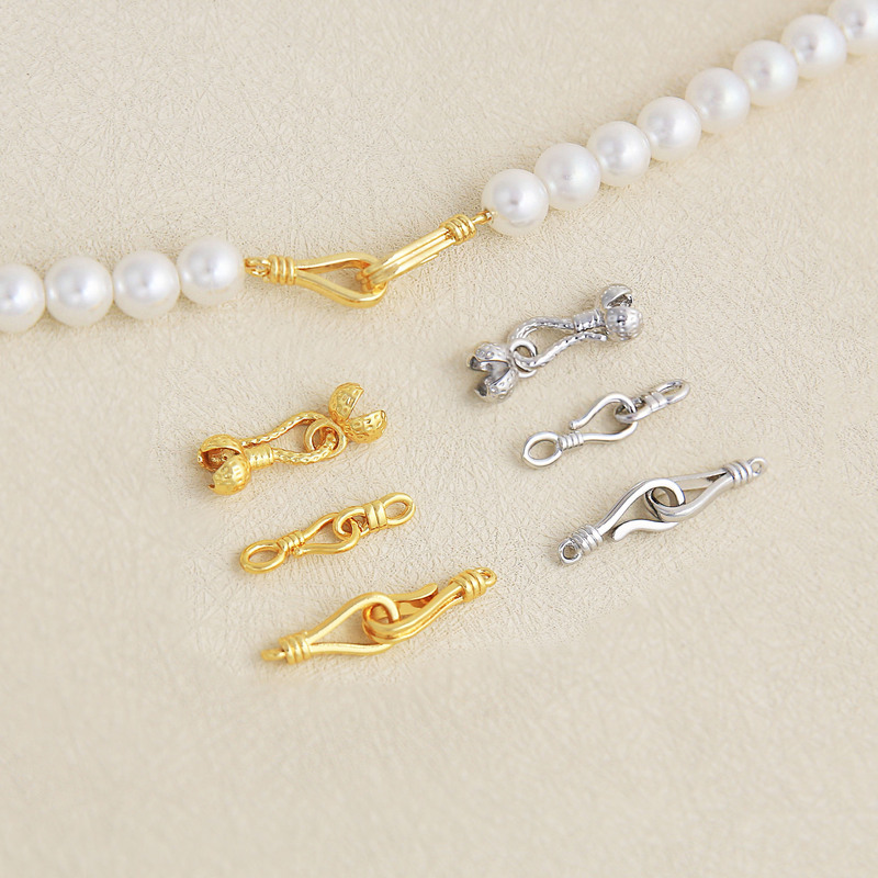 Color-retaining pearl bracelet and necklace clasp, figure-eight clasp, universal clasp, connecting clasp, DIY jewelry accessories, finishing materials wholesale