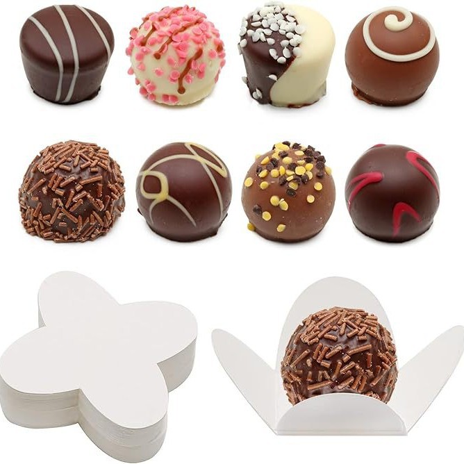 情人节巧克力费列罗纸托纸质折叠花托现货纸垫创意巧克力托固定卡