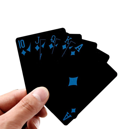Wholesale Black Gold Plastic Standard Size Playing Cards PVC Material Waterproof Anti-Slip Desktop Game Cards
