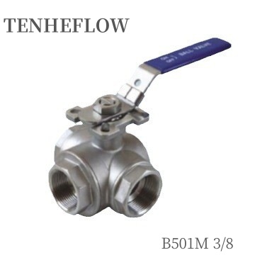 TENHEFLOW T型不锈钢内螺纹三通球阀高平台B501M 3/8