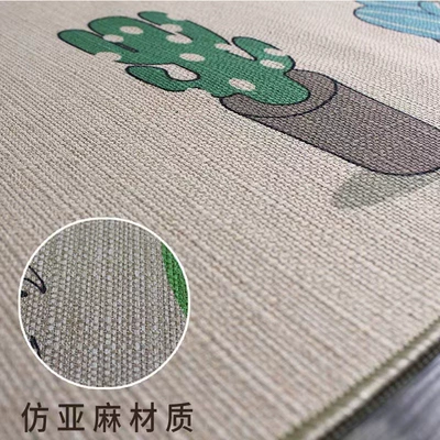 Cross-Border Dropshipping Cartoon Linen Floor Avtomobil döşəmə paspasları