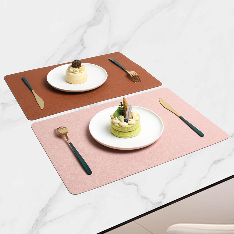 Amazon ペブルドレザープレースマットコースター火傷防止テーブル断熱マットホテル両面洋食プレースマットコーヒーマット|undefined