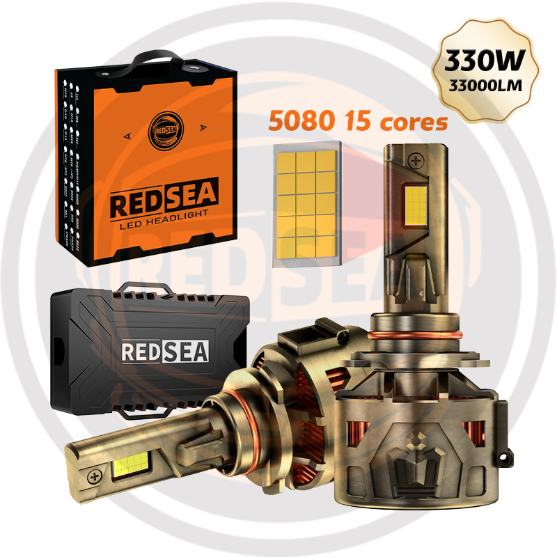 Redsea 330W R33 lámparas LED para automóvilesH1H4H11 9005 9006 H7 faroles LED