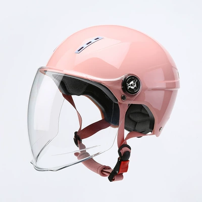riding battery car safety – Motosiklet kaskı (dəbilqə) - pink-helmet