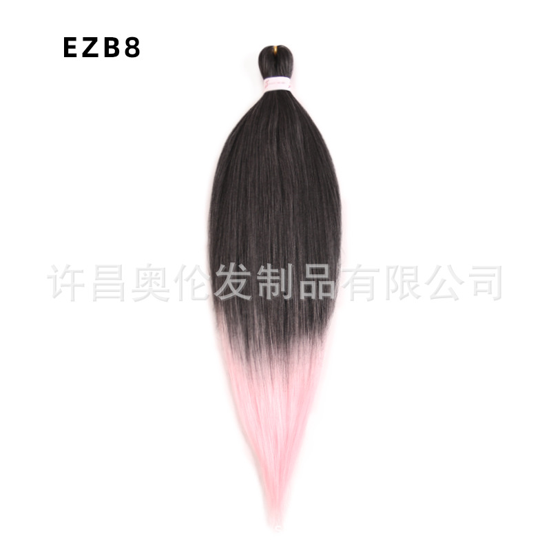 EZ peluca floja suave de fibra química africana 26 pulgadas 90 gramos de PVC bicolor ignífugo seda de baja temperatura gran trenza