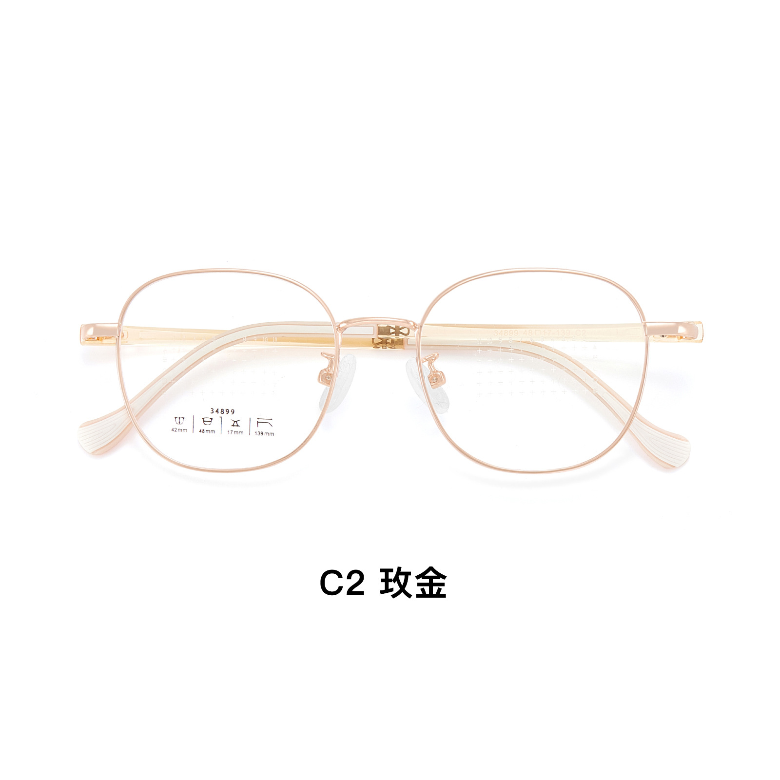 Niños y estudiantes miopía retro marco de gafas metálicas bisagra firme abierto y cerrado estable sin sujetar la cara marco de gafas mayorista