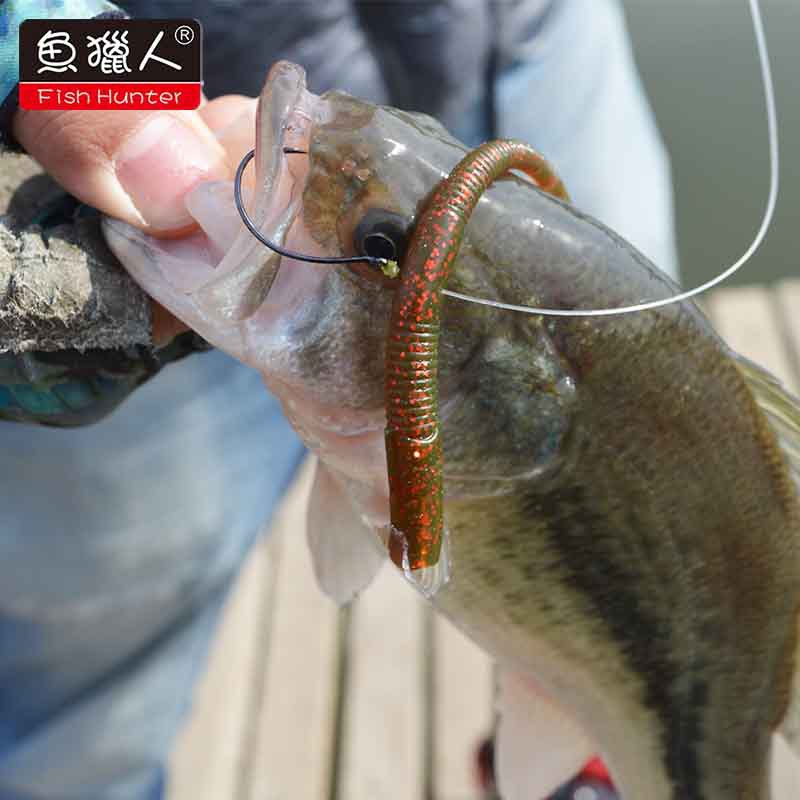 Soft Worms Lures Soft Baits Fresh Water Bass Swimbait Tackle Gear