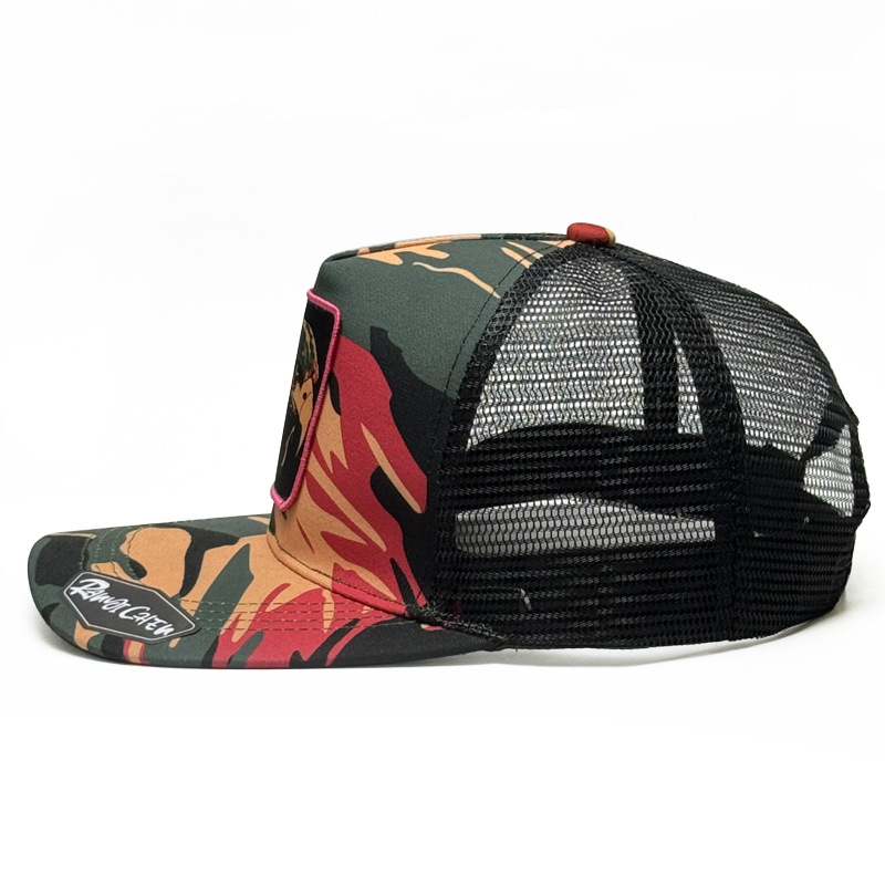 Graffiti Printed Baseball Cap Animal Fan Embroidered Flower Hat Mesh Cap Outdoor Casual Sunnet Hat Male_voghion.com