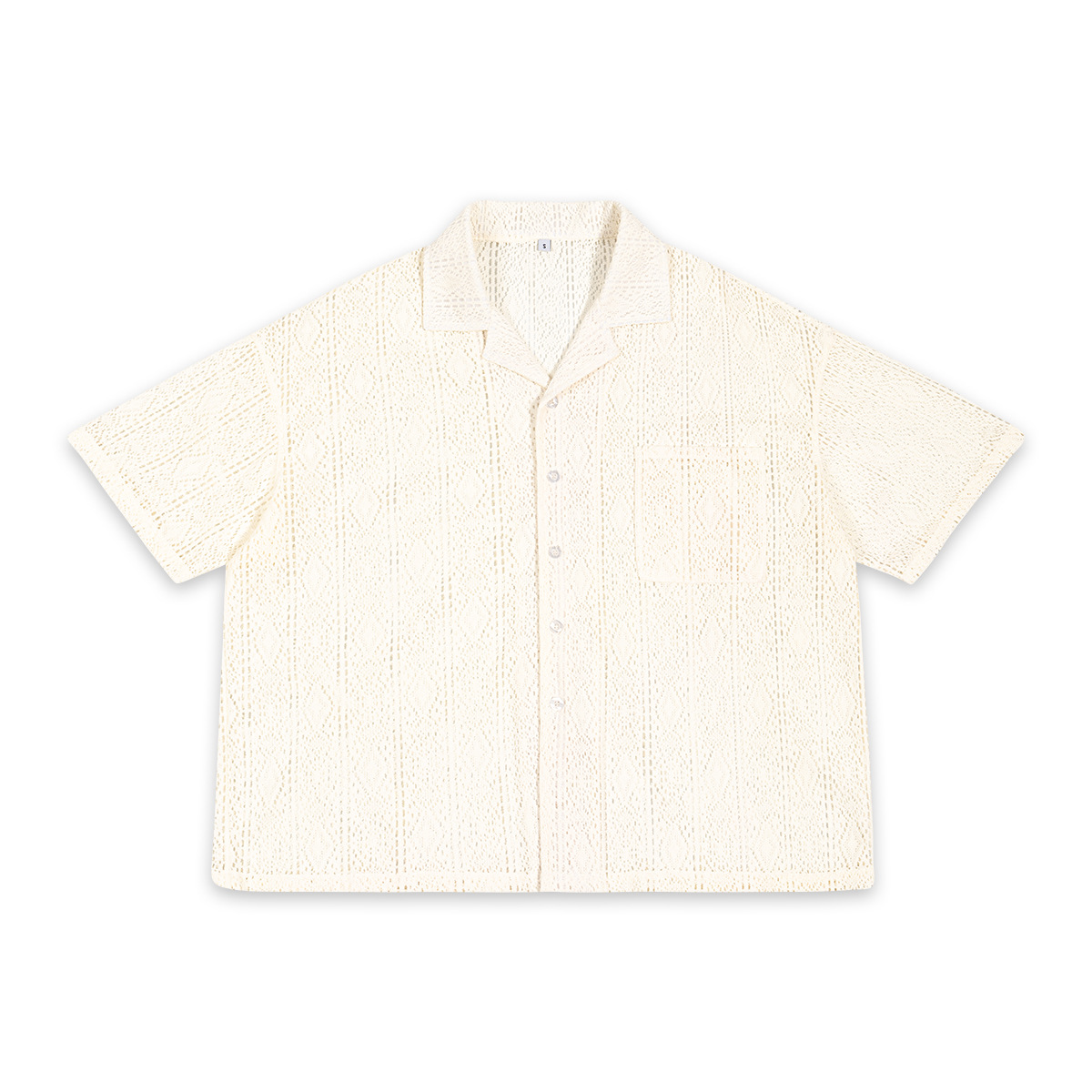 ETAI Hombre| Camisas de gancho de malla de moda de moda de verano de camisa de encaje casual de hombre