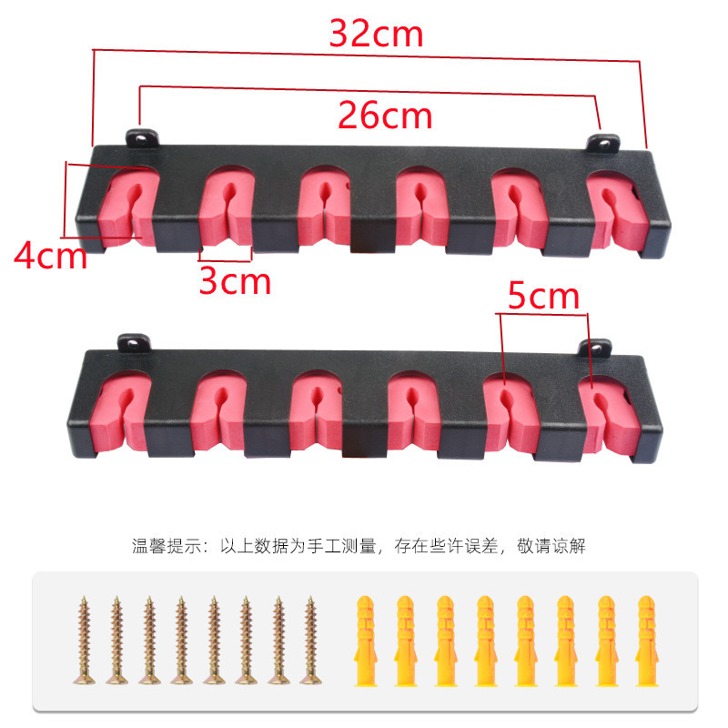 Modelo EVA rojo de soporte negro de 6 orificios horizontal