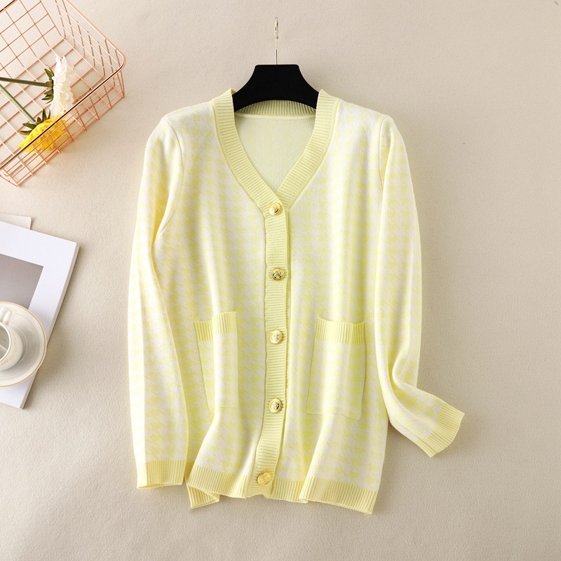 Women's Casual Star Rib-knit Single Breasted Cardigan Sweater display picture 5