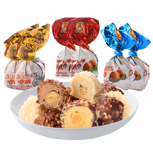 Russian imported Slavic milk cans filled with hazelnut chocolate New Year's goods happy candy snack snacks