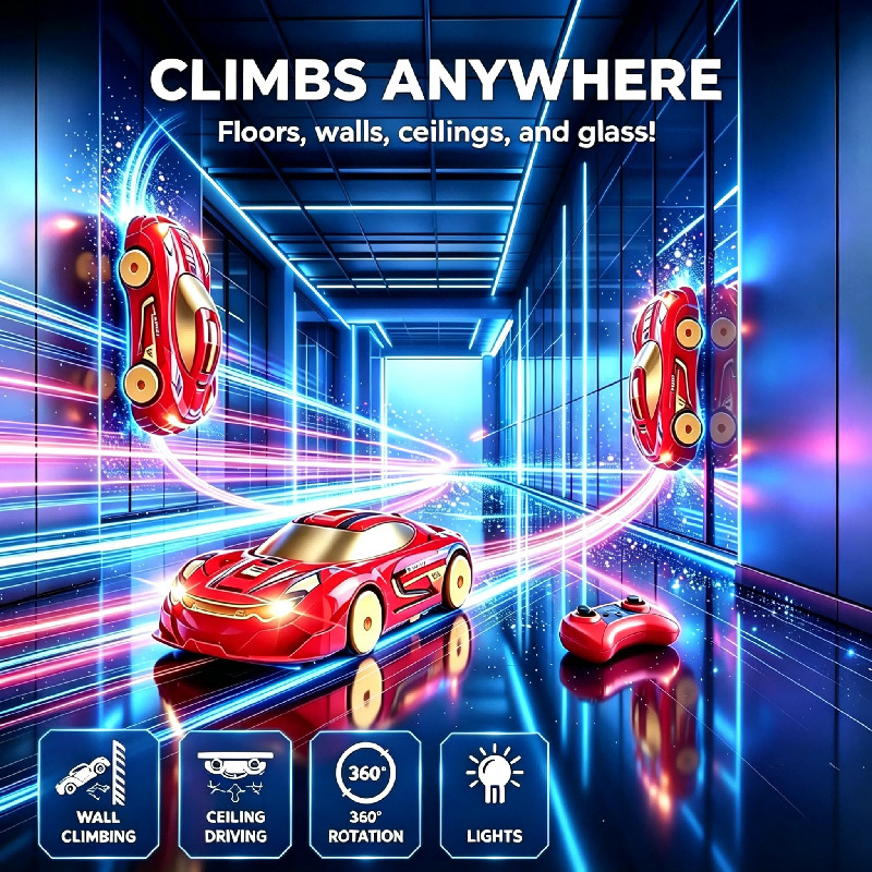Cross-border steel spider wall-climbing car, educational toy, electric racing car, remote control car for boys and children Cross-border steel spider wall-climbing car, educational toy, electric racing car, remote control car for boys and children
