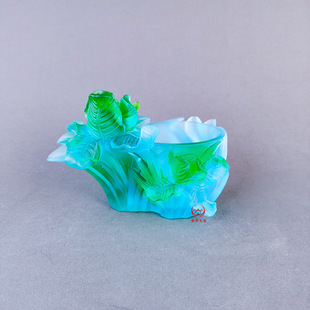 Factory Direct Sales of Glass Desktop Ornaments, Crystal Desktop Ornaments, Great Gifts, Glass Ornaments, Glass Baicai Pen Holder