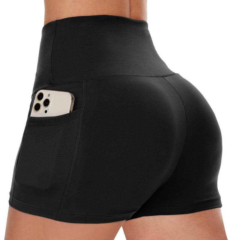 Summer Explosions Women's Shorts Amazon Tight Sports Yoga Pants Pocket Breathable Cycling Running Fitness Pants