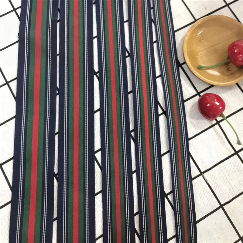 100D banda de banda de poliéster densa tricolor banda de banda de banda de banda lateral ropa bolsa accesorios en stock al por mayor