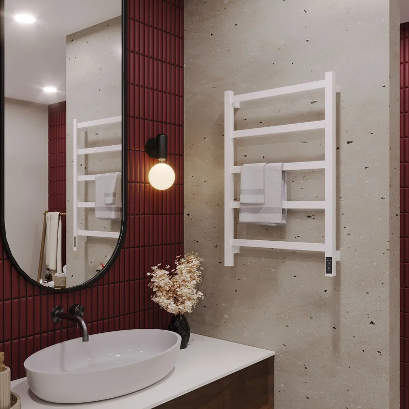 Stainless Steel Cross-Border Electric Heated Towel Rack Bathroom Bathroom Towel Rack Dryer Bath Towel Rack Carbon Fiber Heating