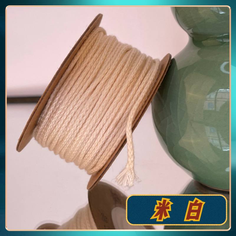 【工場直販】文玩手揉み綿ロープ、麻色編みロープ、手編み数珠糸、チベット菩提|undefined