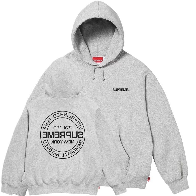 SUP 潮牌HOODED SWEATSHIRT 大LOGO加绒帽衫卫衣|undefined