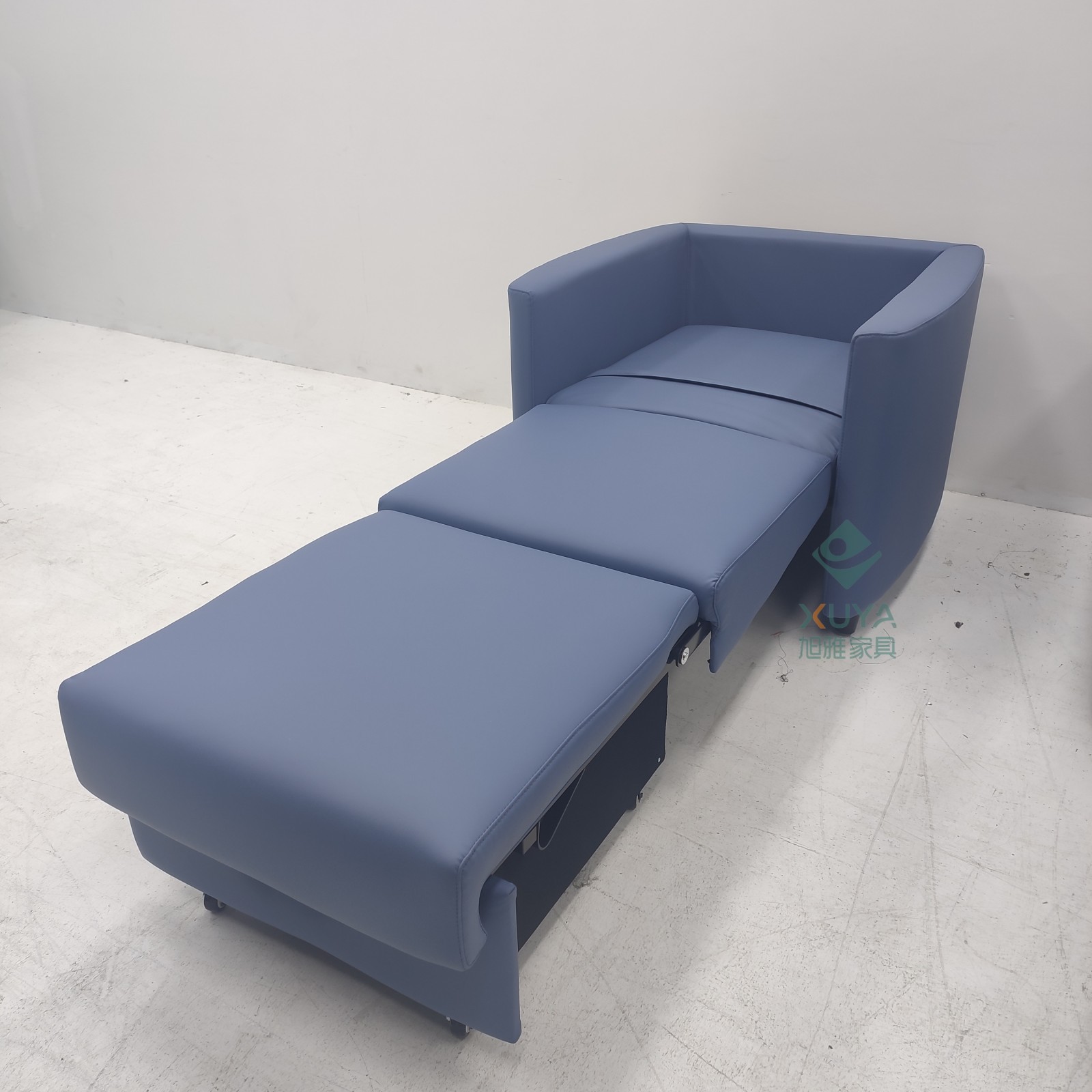 Almacenamiento plegable multifuncional de una sola persona balcón sofá cama de almuerzo tecnología tela de cuero silla de acompañamiento médico