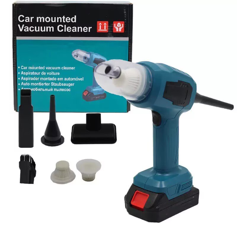 Export-grade lithium battery vacuum cleaner, portable handheld dual-use car electric vacuum cleaner for vacuuming and blowing