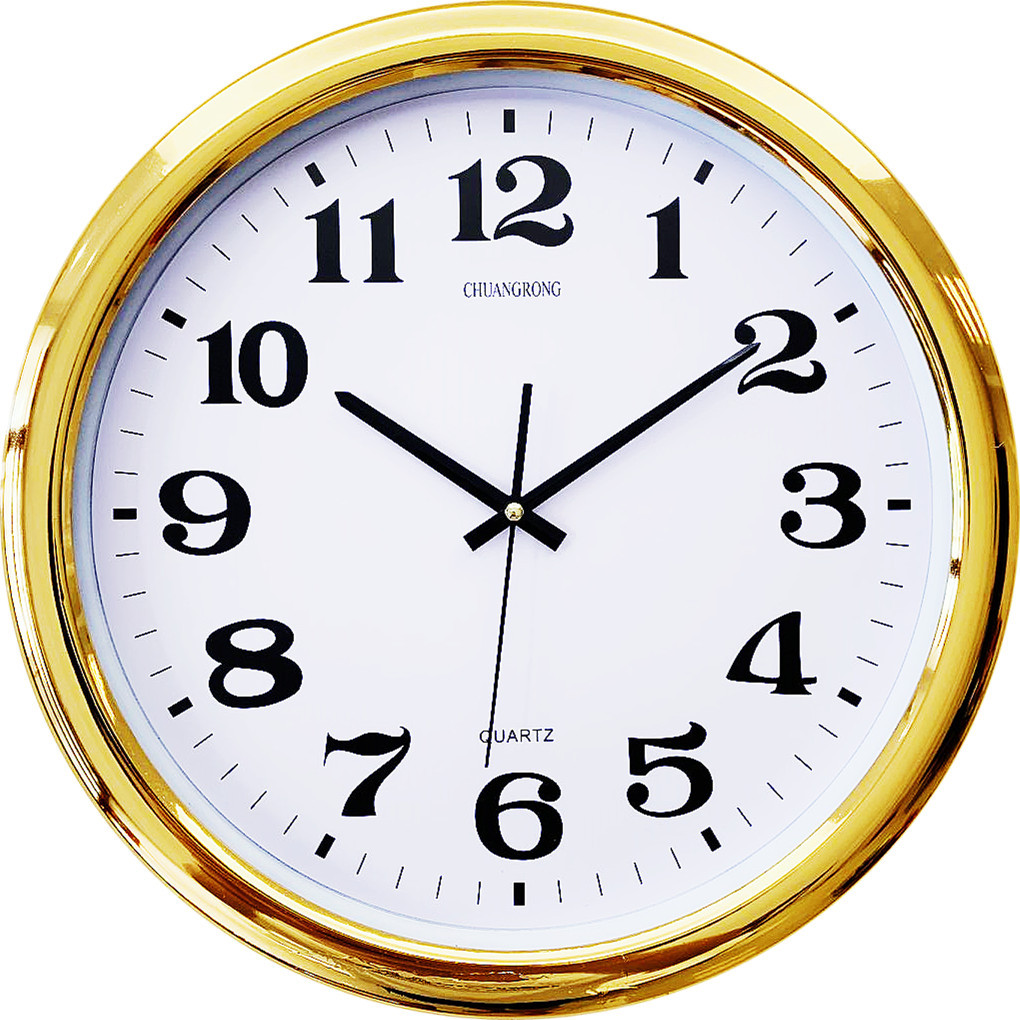 GOODCLOCK [Reloj de pared de 16 pulgadas] simple plástico LCD hogar creativo simple decoración Europea sala de estar Reloj de pared