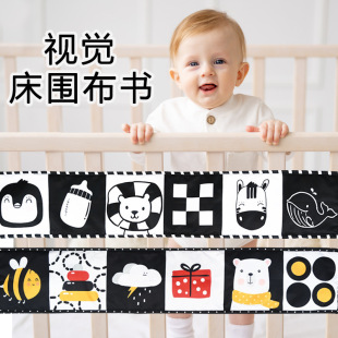 Baby Can't Tear Black and White Color Bed Cloth Book Infant Enlightenment Educational Toy Animal Bite Cloth Book