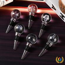 ✅创意食品级水晶实心透明圆球款玻璃酒塞酒瓶塞洋酒白酒塞批