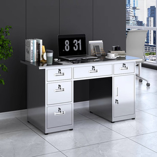 304 Stainless Steel Desk Office Computer Desk Factory Dust-Free Workshop Laboratory Desk Computer Workbench