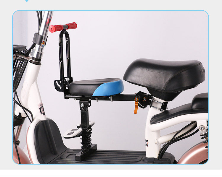 Electric Scooter Battery Bike Child Safety Seat Front-Mounted Foldable Quick-Release Child Seat with Full Surround Cushion