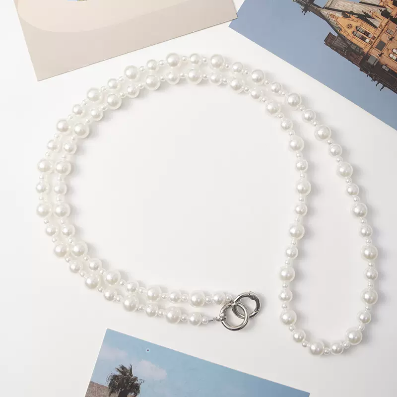 斜跨防丢珍珠高端串珠长款手機掛繩新款爆款ins风高级感手机挂绳