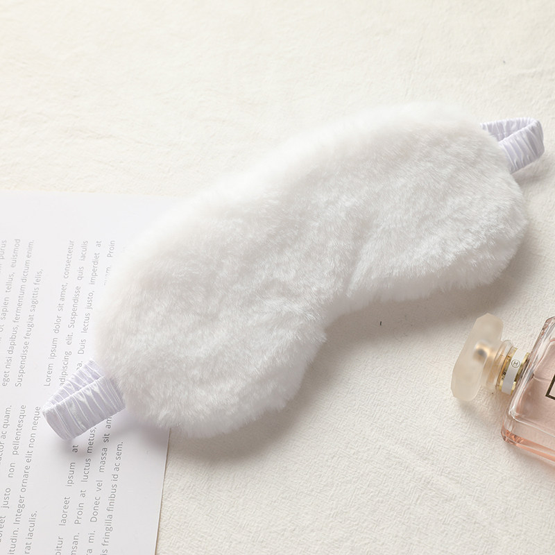 シンプルで可愛い純色のぬいぐるみシミュレーション糸アイマスク睡眠専用遮光アイマスク|undefined