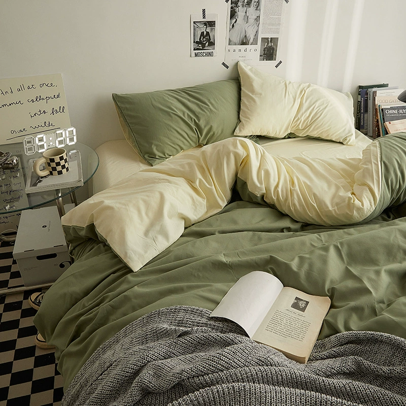 Japanese-style Cotton Sheet Set, Simple Elegant Design, 3- or 4-Piece, Multiple Patterns