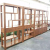 新中式家具榆木博古架实木仿古墙壁多层格子架客厅隔断古董展示架|ms